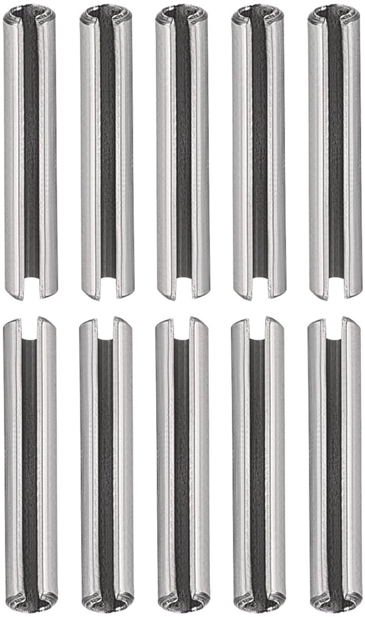 M3 x 16 mm (DxL) Geboorde veerpen - 50 stuks - Goed voor huishoudelijke machinebevestiging - 304 roestvrij staal veer pen spanning roller pen - zilver