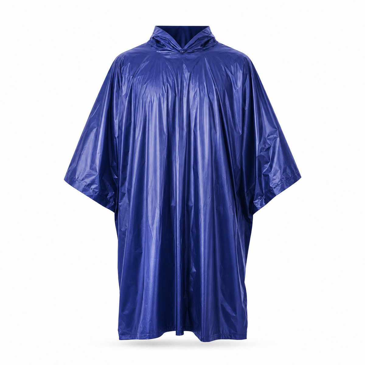 Herbruikbare Regenponcho met Capuchon - Lichtgewicht PVC - Unisex - Donkerblauw