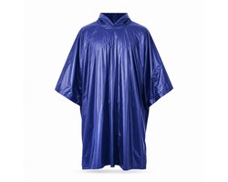 Herbruikbare Regenponcho met Capuchon - Lichtgewicht PVC - Unisex - Donkerblauw