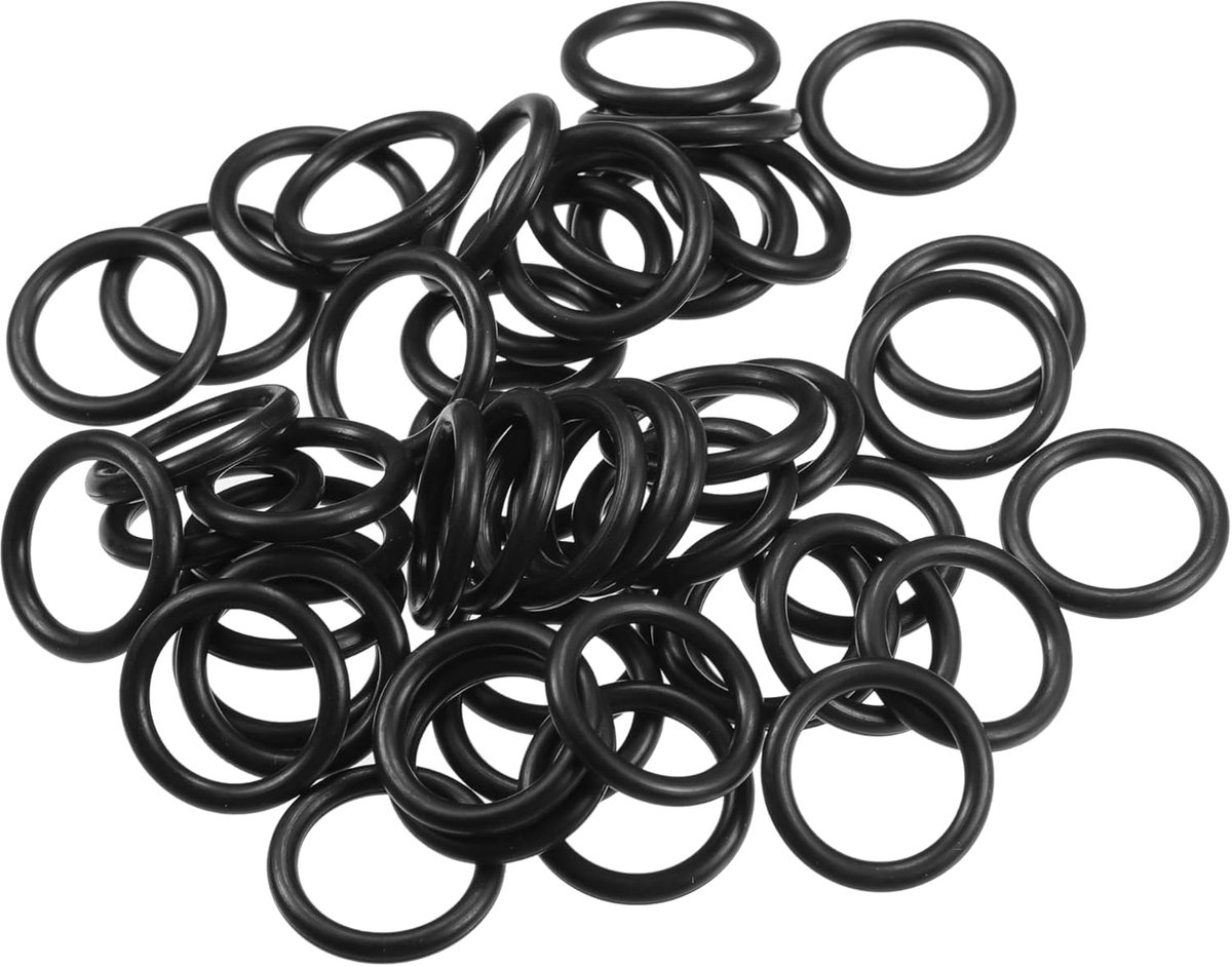 50 stuks 11 mm ID x 2 mm CS universele auto O-ring afdichting - auto - kraan reparatie vrachtwagen SUV aanhanger buis afdichting waterdicht - NBR rubber zwart