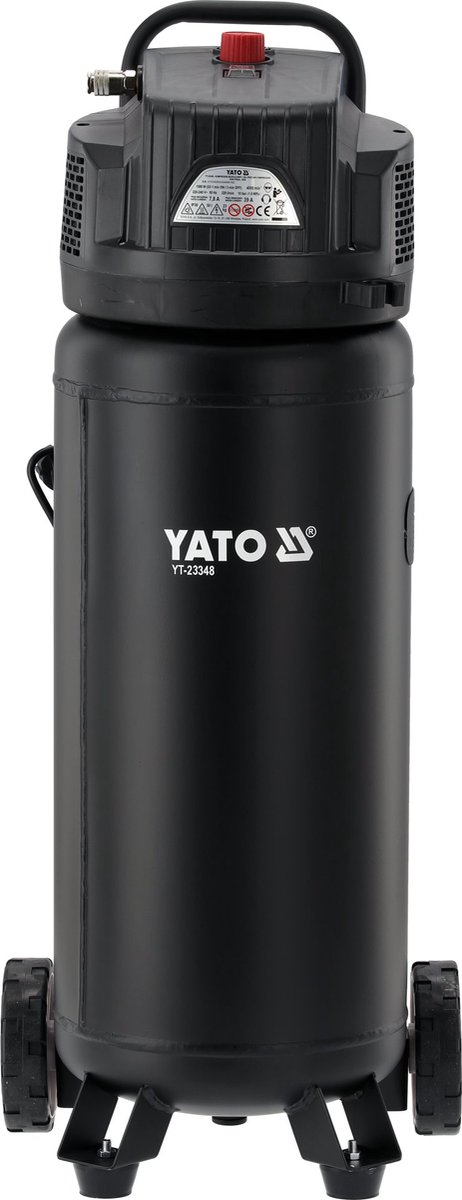 YATO Stille Olievrije Compressor YT-23348 – 50 Liter – 1500W (2 PK) – 10 Bar – 220 L/min – Inclusief 2 Snelkoppelingen & Koelwielen