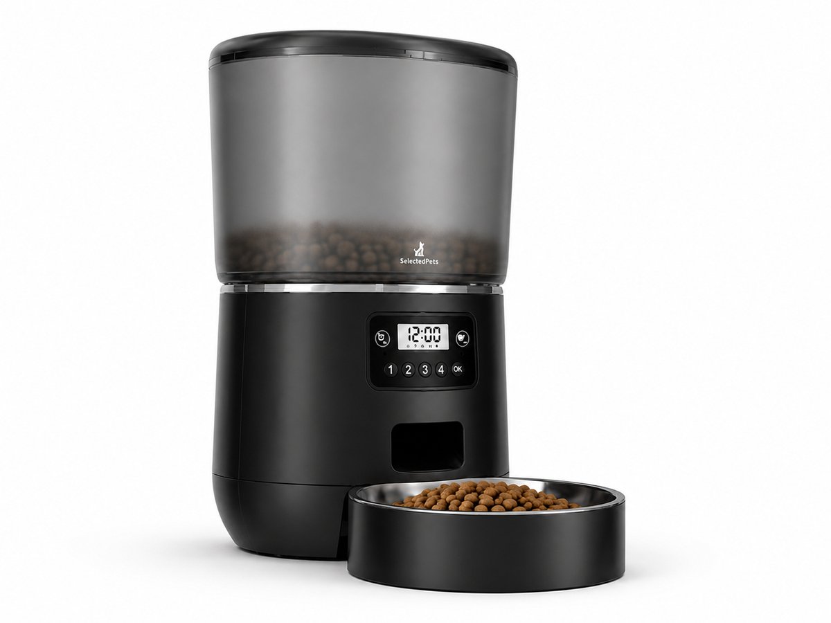 SelectedPets Automatische Voerbak 4L Zwart - SelectedPets - €39,99