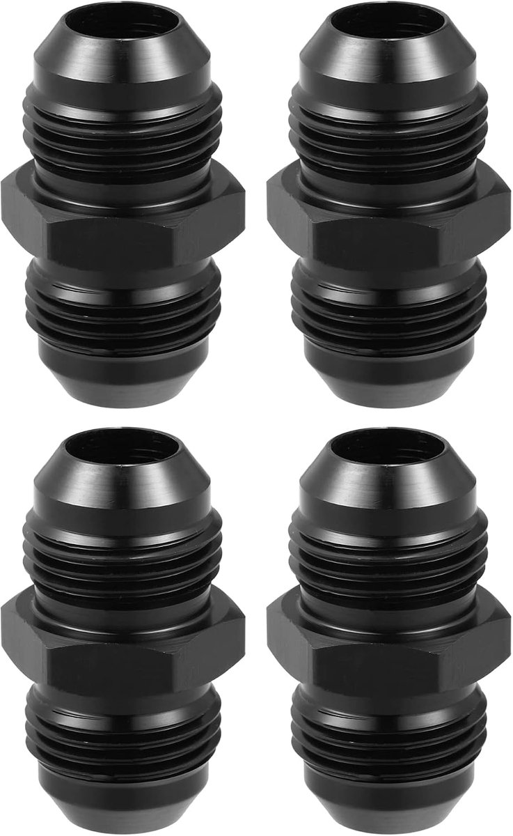 AUTOHAUX 4 stuks AN10-stekker AN10-stekker auto gloeiend verloopstuk slangaansluiting adapter
