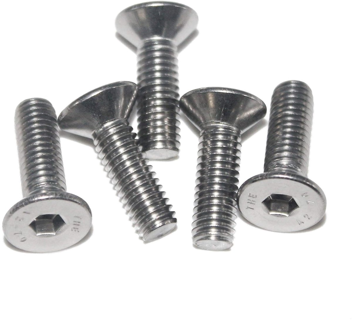 kopschroeven M6 X 35 DIN 7991 met binnenzeskant (ISK) roestvrij staal A2 (25 stuks) - V2A verzonken schroeven met volledige schroefdraad