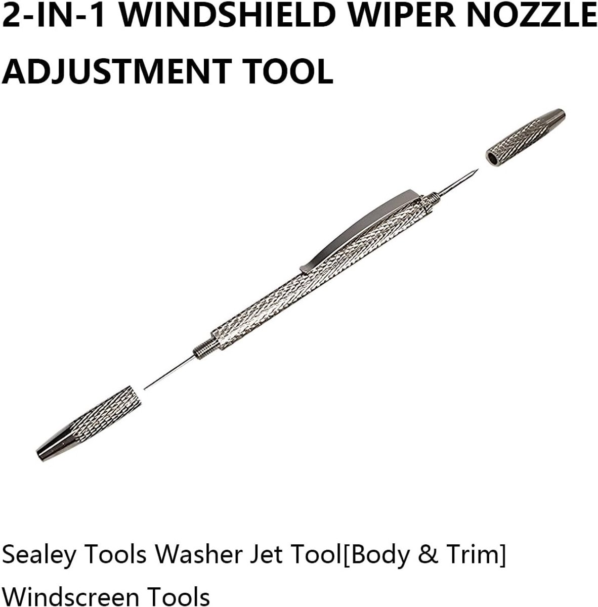 Ruitensproeimondstuk, naald-reinigingsgereedschap, sproeier instelgereedschap autoaccessoires, 2-in-1 ruitensproeier instelgereedschap