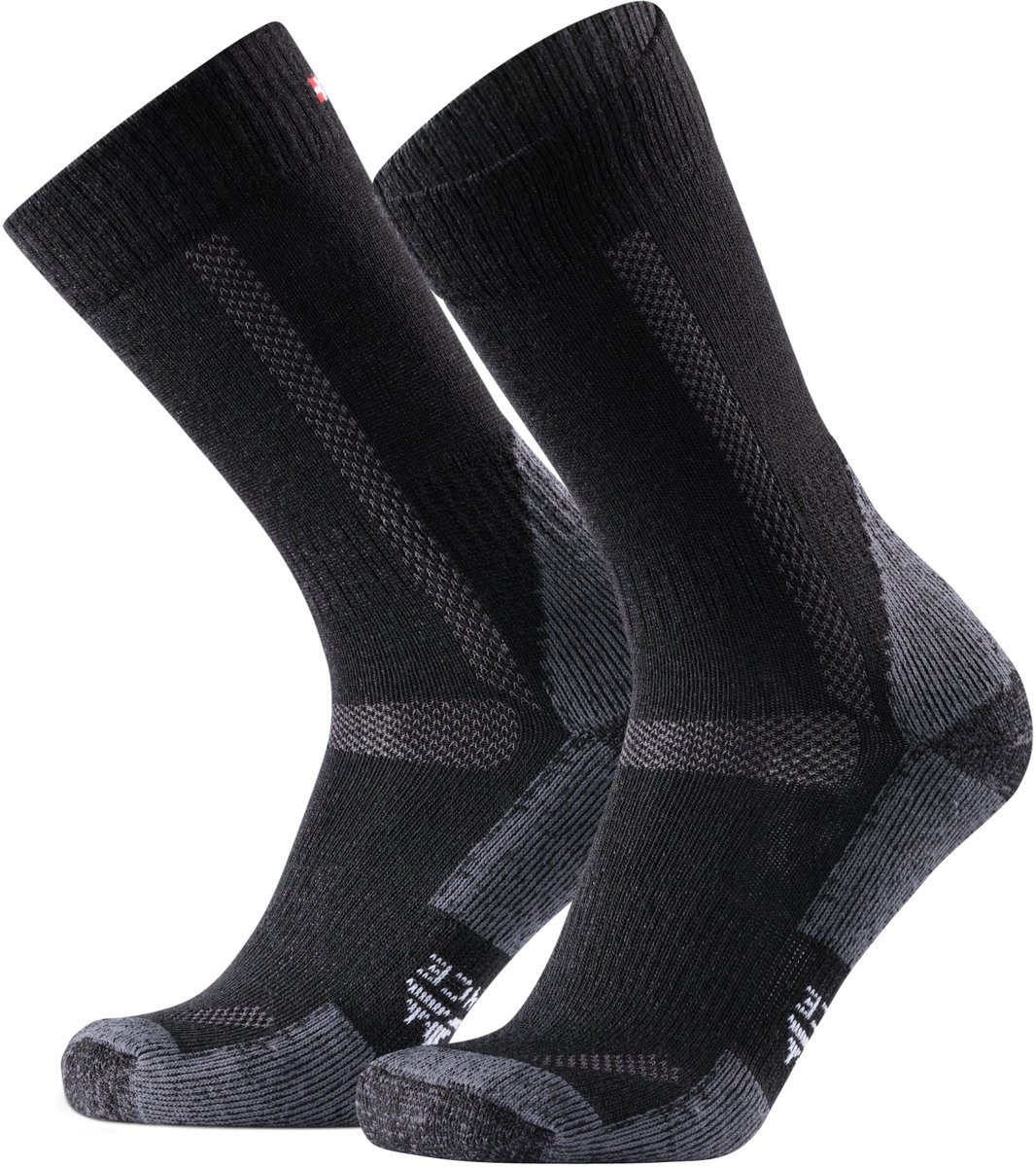 DANISH ENDURANCE Wandelsokken Ademend Merino Wol met Blarenbescherming Unisex 1 Paar Zwart