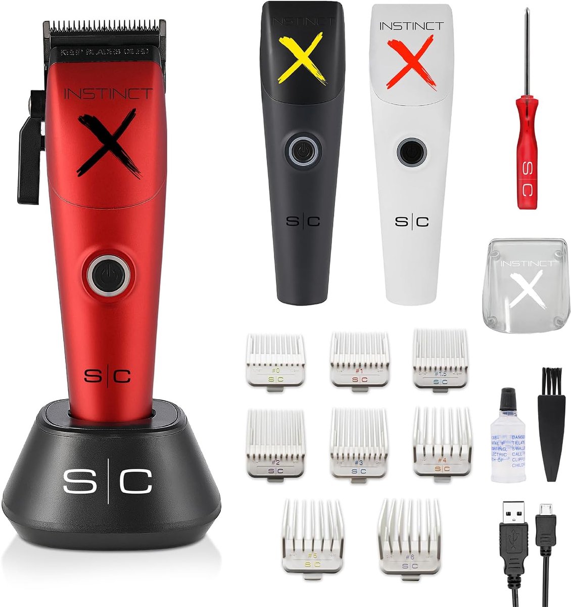 SnelShoppen - Professionele Haarknipper voor Mannen met Vector Motor, Dynamische Koppelcontrole, 180 Min Draadloze Autonomie, 8 Opzetstukken