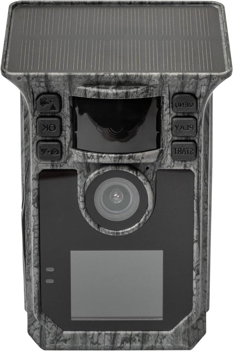Wildcamera WiFi - Trailcamera Beveiligingscamera - Dieren Observeren - Zonne-energie Opladen - 15m Nachtzicht - Groen