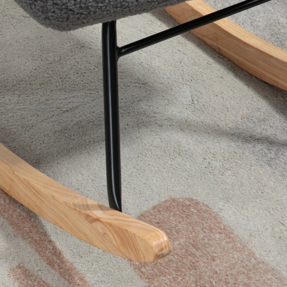 Schommelstoel - Stoelen - Meubels - Fauteuil - Grijs - 92 cm x 71 cm x 101 cm — afbeelding 20