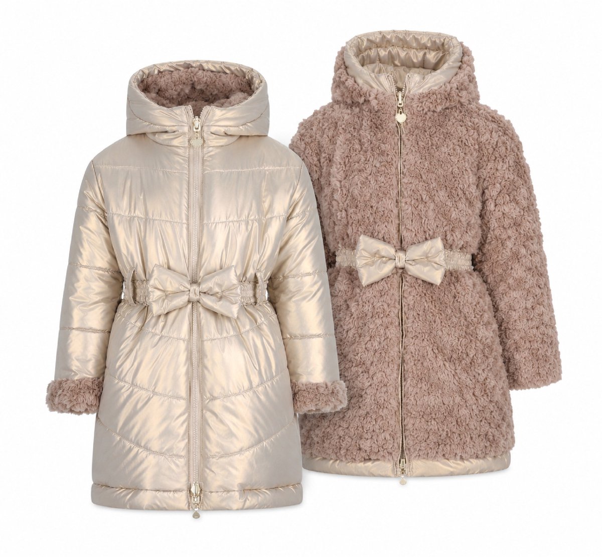 Le Chic reversible winterjas meisje BALANCE C607-5220 / goud - maat 146/152