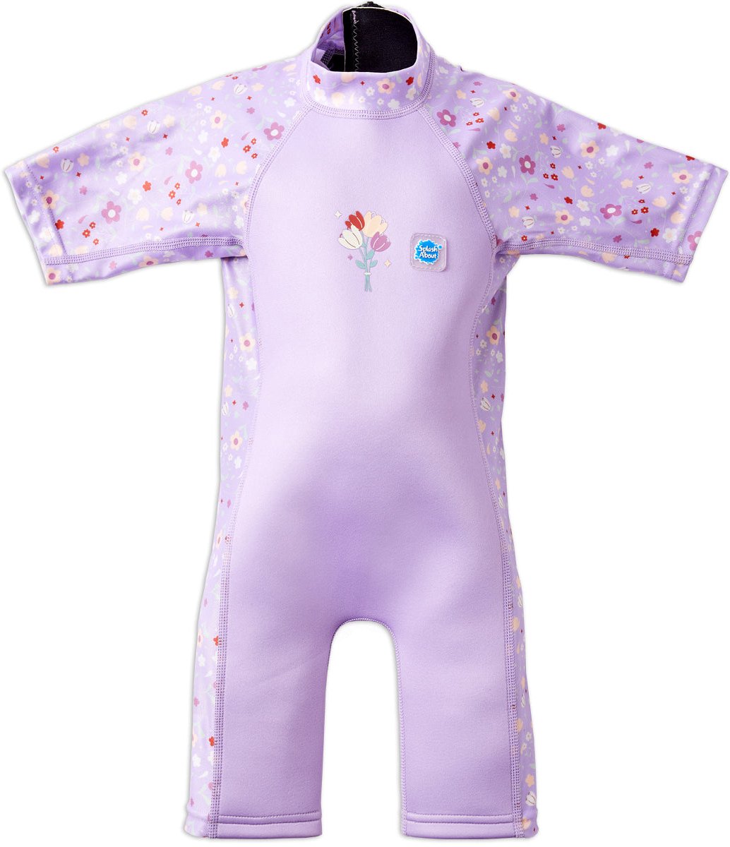 Splash About UV Sun & Sea Hybride Wetsuit voor Zwembad en Strand, Lilac Spring, 4-6 jaar – UV-bescherming
