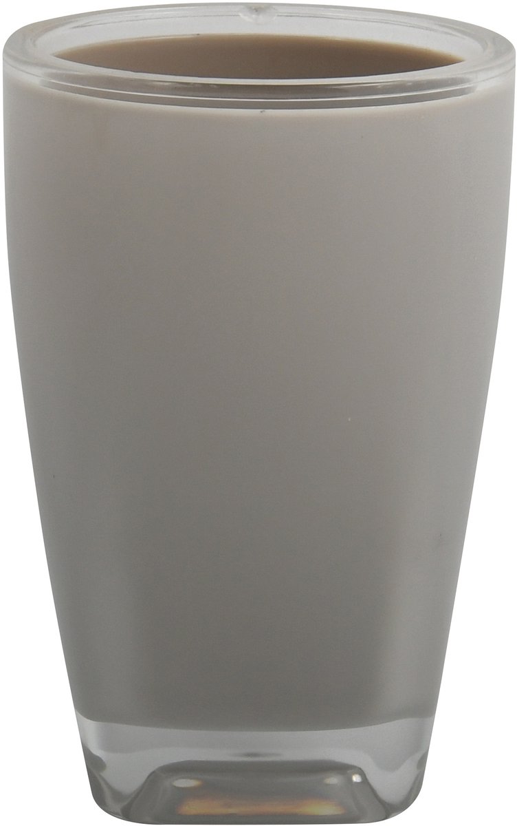 MSV Tahiti Tandenborstelhouder Beker – Badkameraccessoires Tumbler Badkamer – Acryl – Taupe – 7,5 x 11,5 cm