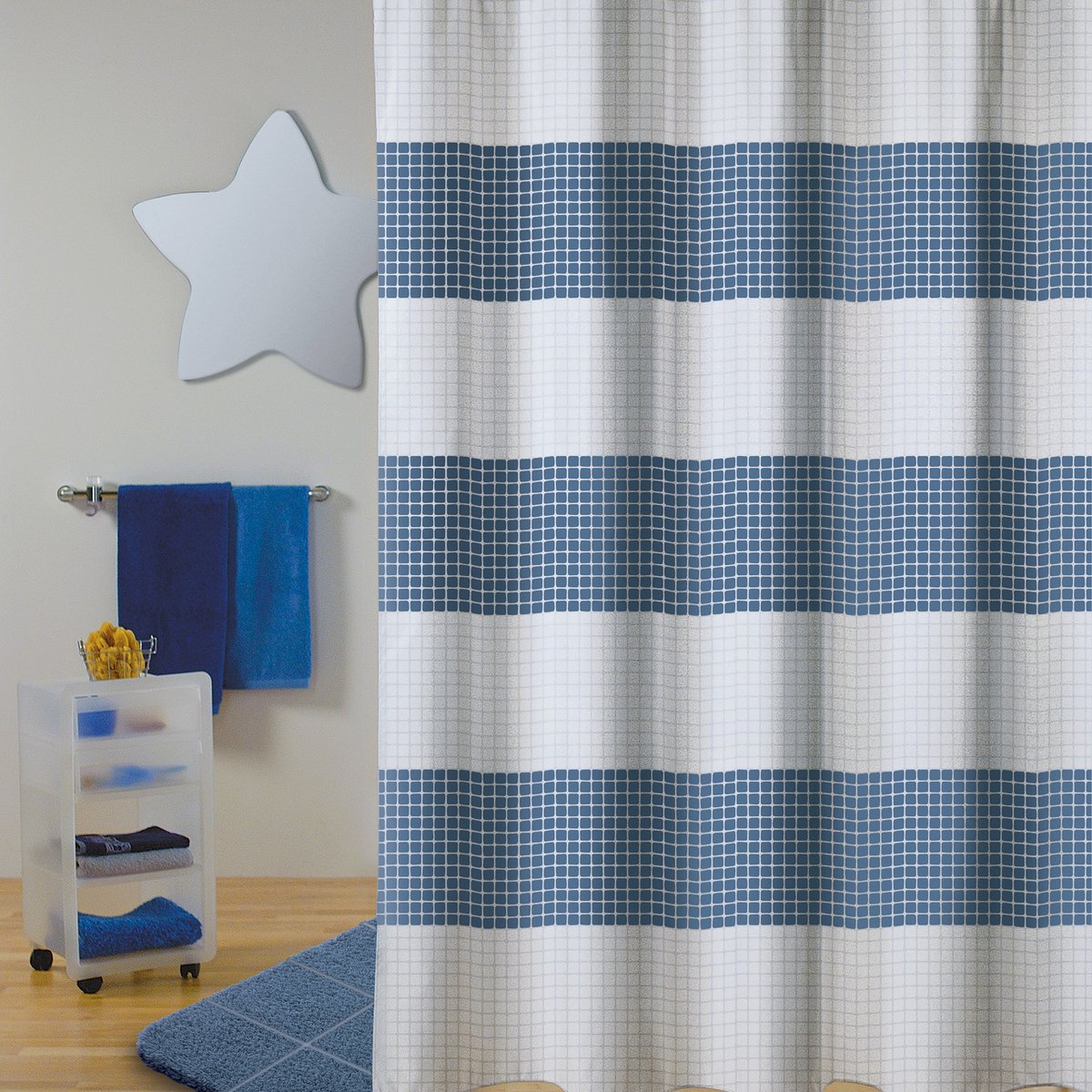 MSV Douchegordijn – Anti-Schimmel Douchegordijn van 100% Polyester met Antibacteriële Coating – Modern Design