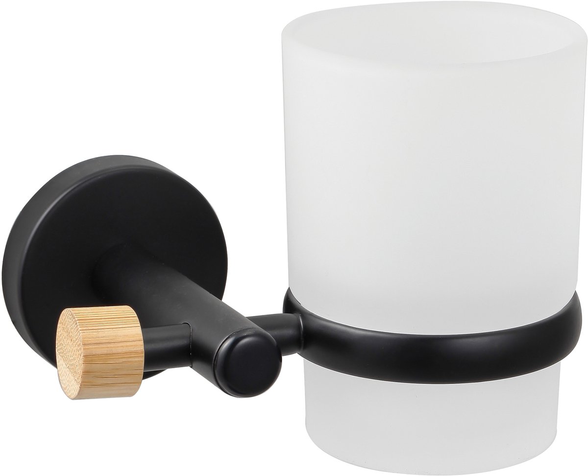 IANA Transparante Badkamer Beker – Vaste Tandenborstelhouder voor de Badkamer – Elegant en Praktisch Ontwerp