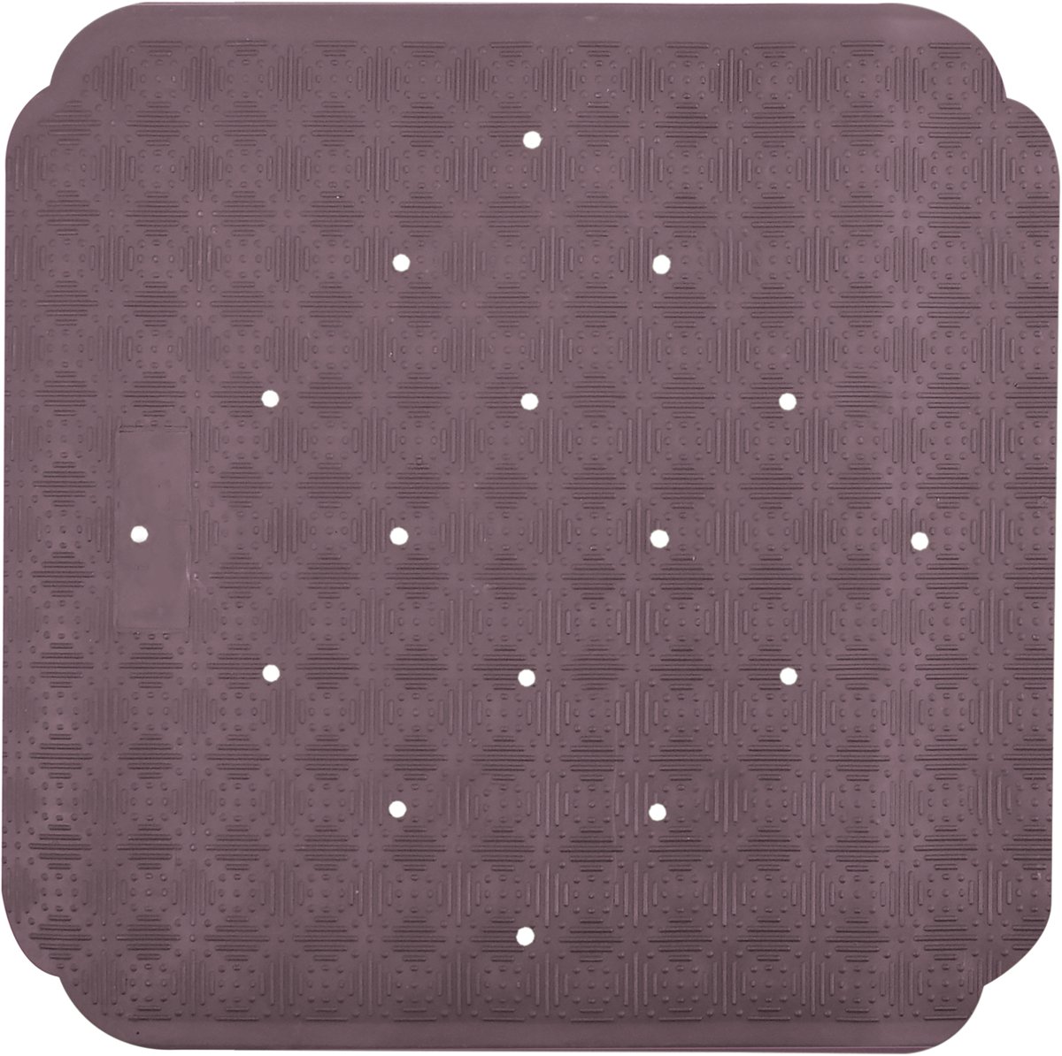 Spirella Ruby Antislip Douchemat - Badmat Antislip Vierkant - Zachte Badmat voor Douche - Violet - 53 x 53 cm