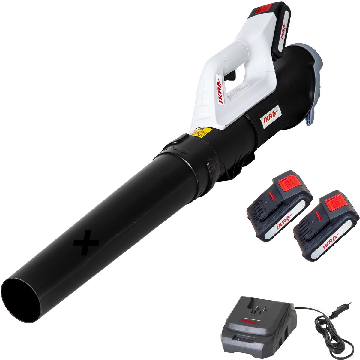 IKRA accu-axiale bladblazer ICB 20, licht en compact, incl. 2 x 20V accus (2,0 & 2,5 Ah) en snellader