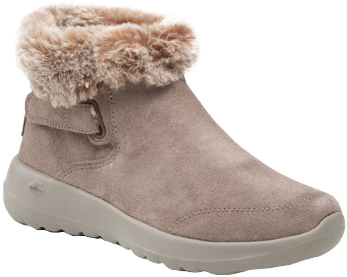 SKECHERS ON-THE-GO JOY FIRST GLANCE Skechers Dames Leren Laarzen Beige 144041-DKTP Maat 36,5
