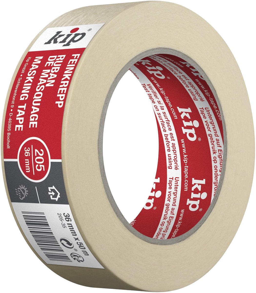 Kip Afplakband voor schilders, 5 dagen, breedte 36 mm x 50 m, zonder resten te verwijderen, om te schilderen en - ShopVlot
