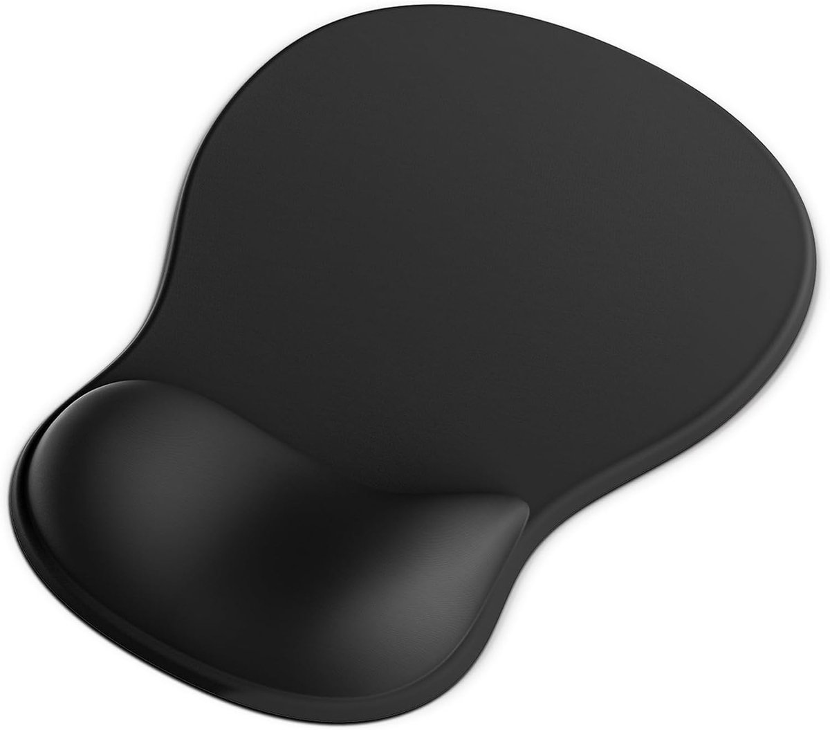 Ergonomic Mouse Pad with Wrist Rest, Gel Mousepad with Wrist Support, Pain Relief, Black Mouse Wrist Rest with Non-Slip PU Base, Computer Mouse Pad for Laptop, Desk, Gaming, Home （zwart）