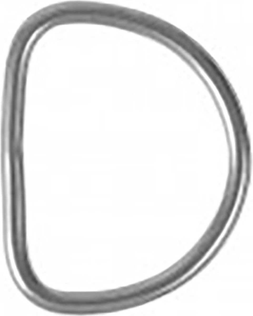 D-ring metaal - RVS - 20mm - 8 stuks