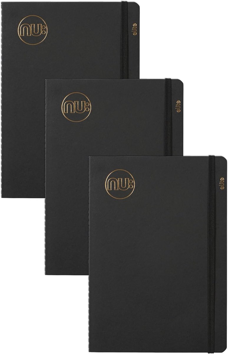 Notitieboeken A5 - Kraftassortiment - Zwart gestikte rug - Ideaal voor professioneel gebruik - ShopVlot