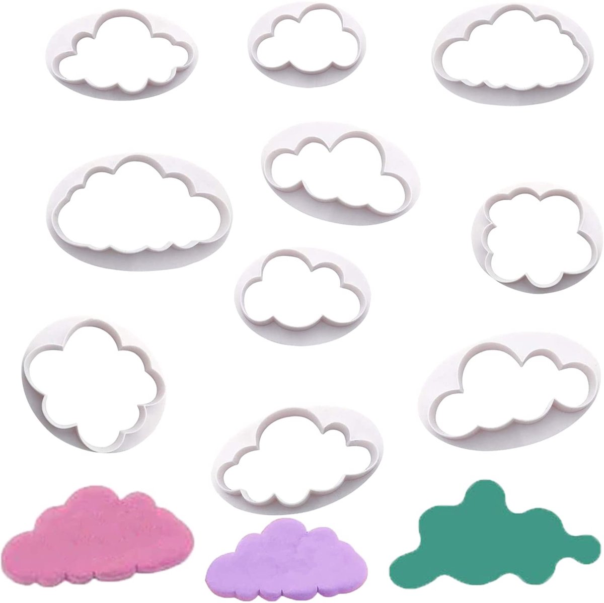 10 stuks wolken uitstekers cloud fondant cutter cookies cakesnijder voor bakruimte café verjaardag bruidstaart wolkvorm