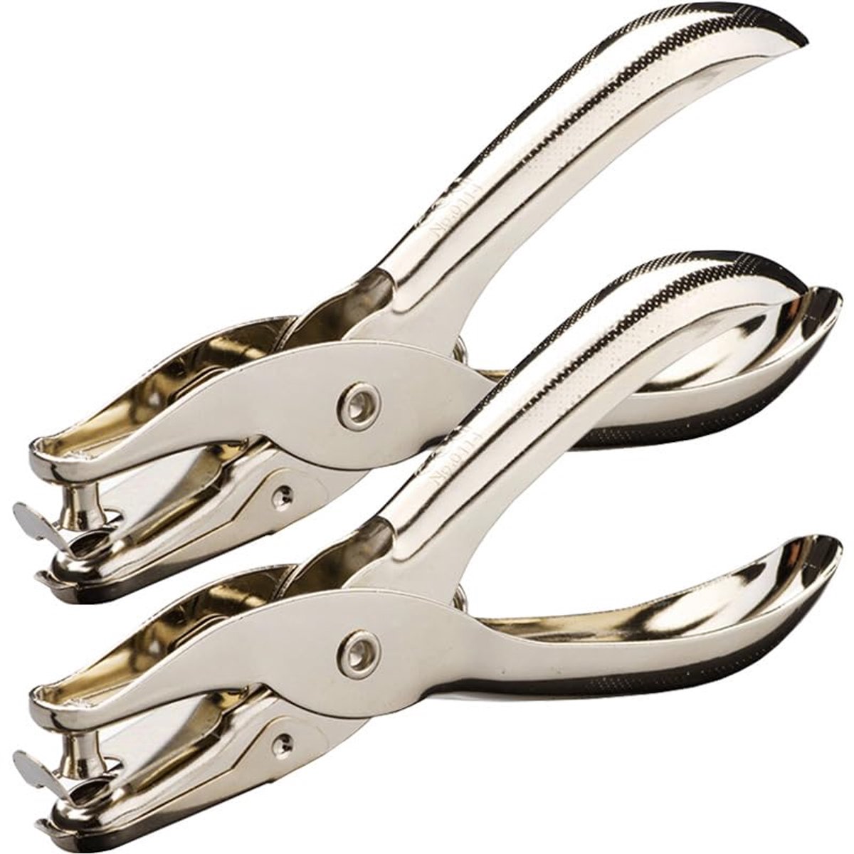 stanstang set, 2 stuks, 3 mm/6 mm gatdiameter, zilver, voor kantoor, school en knutselwerk