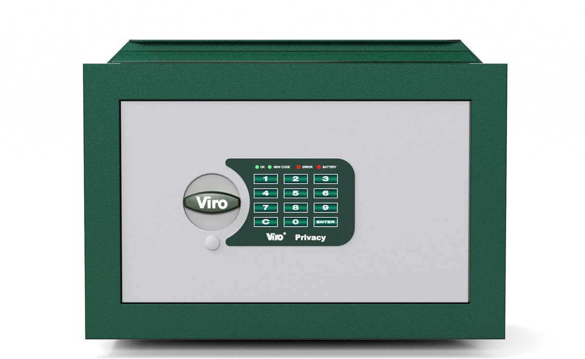 SnelShoppen - Viro Elektronische Kluis voor Privacy, Inbraakwerend, Digitale Kluis met Cijfercode, Compacte en Veiligheidsoplossing voor Thuis en Kant