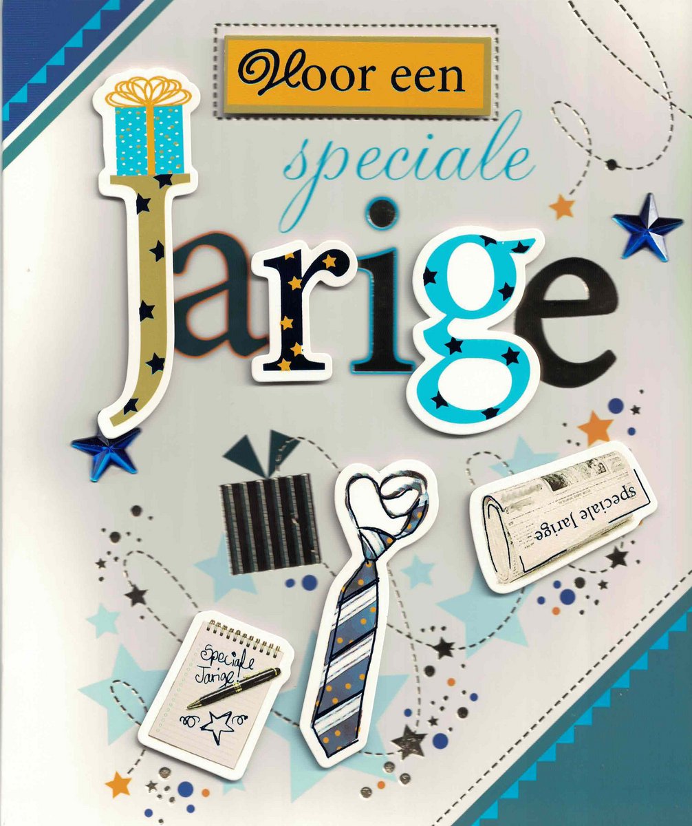 Grote wenskaart - wenskaart - verjaardag - van harte gefeliciteerd - verjaardag man - jarig - van harte