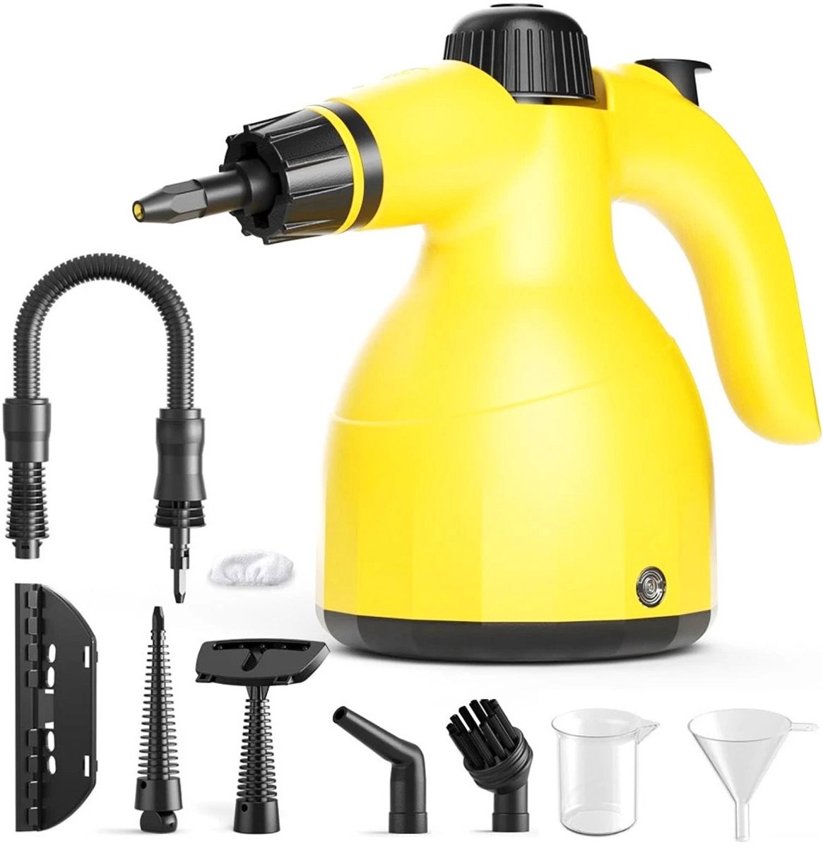 Handstoomreiniger - ABS-materiaal - 1000W - 350ml - Hogetemperatuurstoomreiniger - Multifunctionele huishoudelijke reiniger - Geschikt voor keukens, auto's, vetverwijdering en huishoudelijke reiniging - Geel