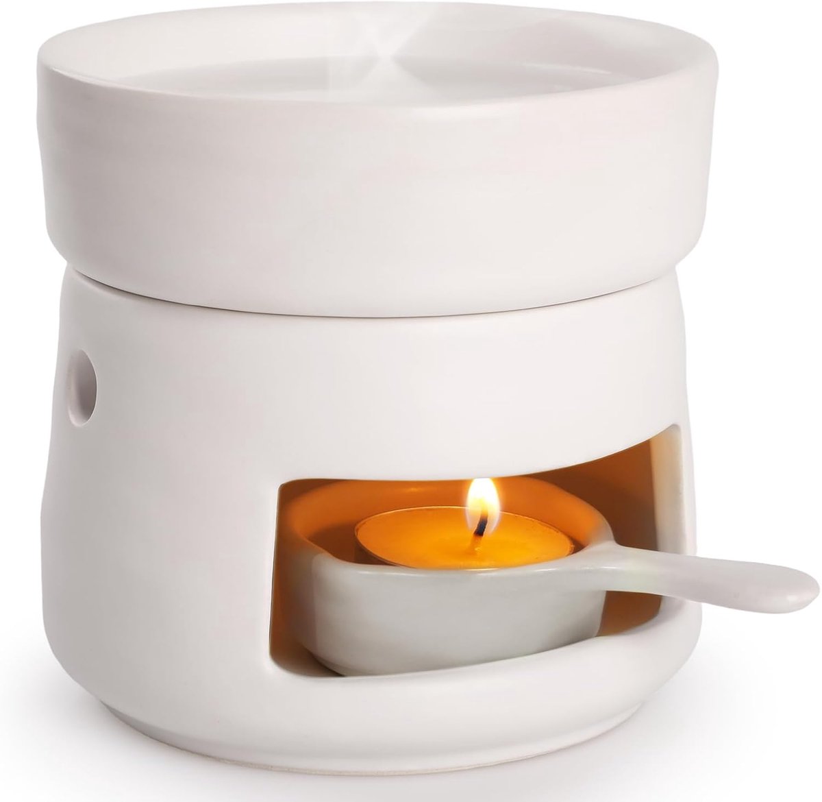 aromalampbrander, geurlampen met theelicht, wierookstokjes, aromadiffuser voor thuis, spa, yoga, meditatie, ontspanning en kamerdecoratie, wit