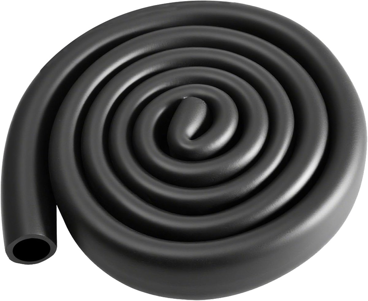 Buisisolatie, schuimrubber, 9 mm x 9 mm, 1,8 m, geluidsisolatie, rubberen buisisolatie, zwart schuimbuisschaal voor verwarmingsbuizen, waterleidingen, klimaatbuizen