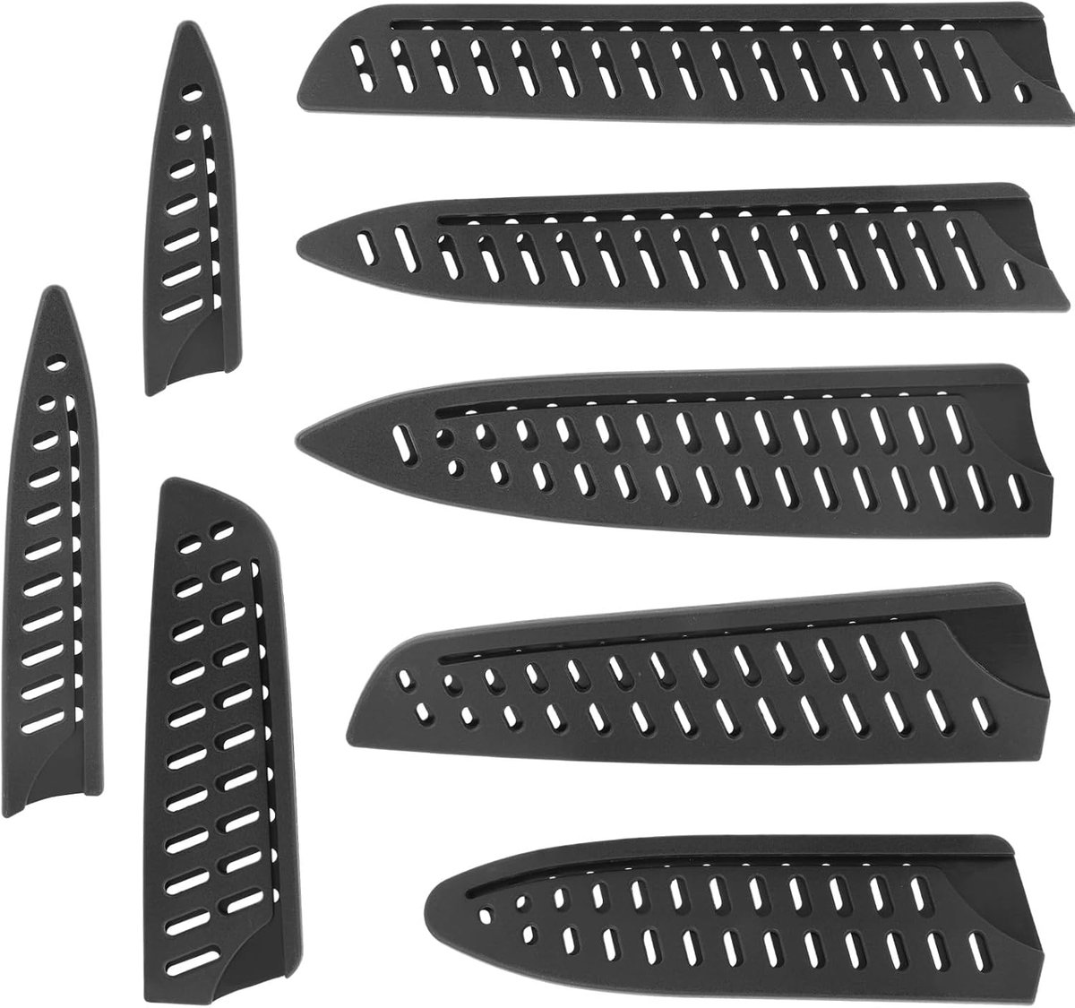 8st Universele Mesbeschermers, 8 Stijlen Plastic Veiligheids Keukenmesbeschermers voor Het Schillen van Brood Snijden Chef
