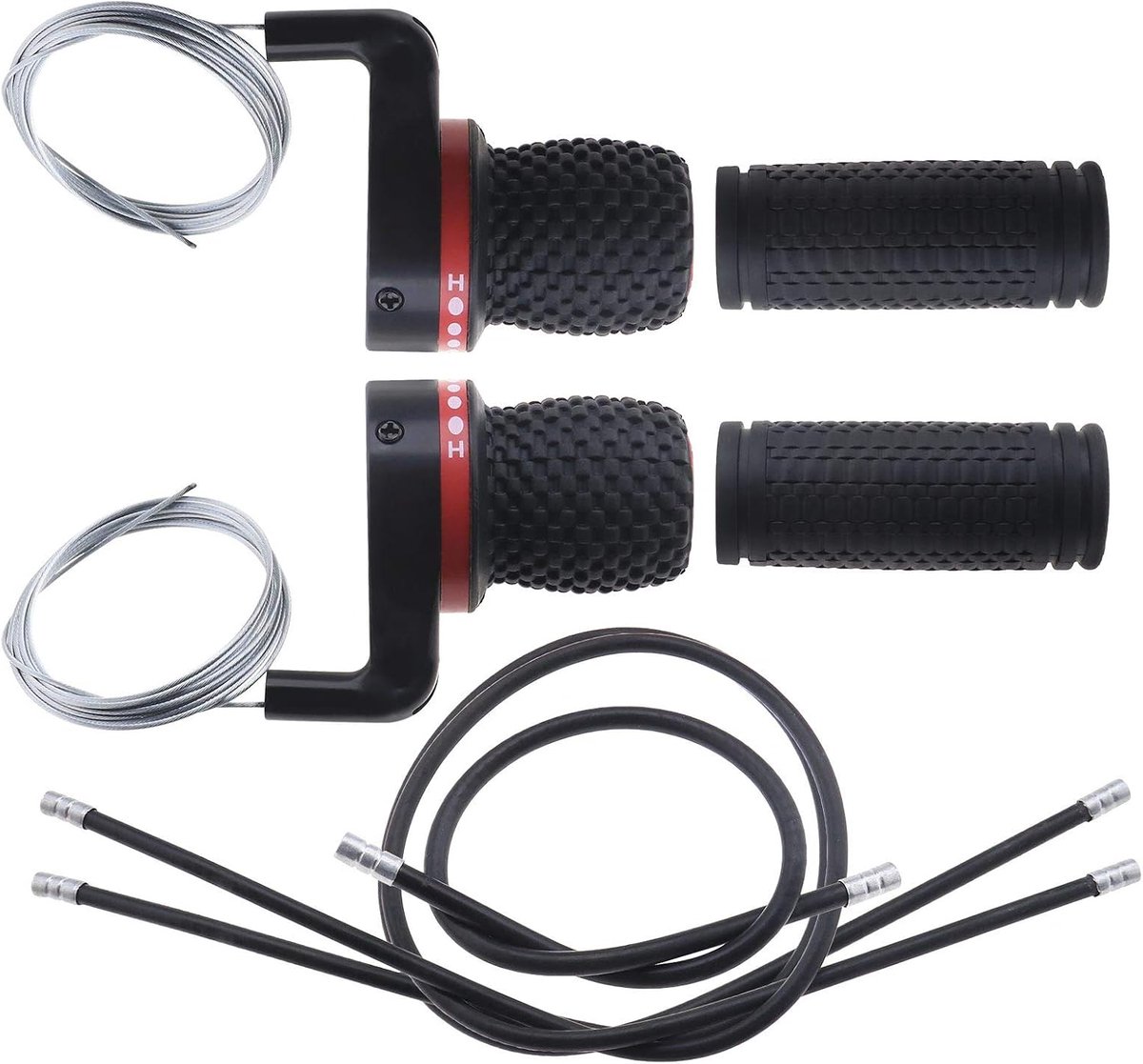 Twist Shifter Reparatieset, met Grips Kabels voor MTB Racefiets Cyclus Universeel - 3x6 (18) Speed