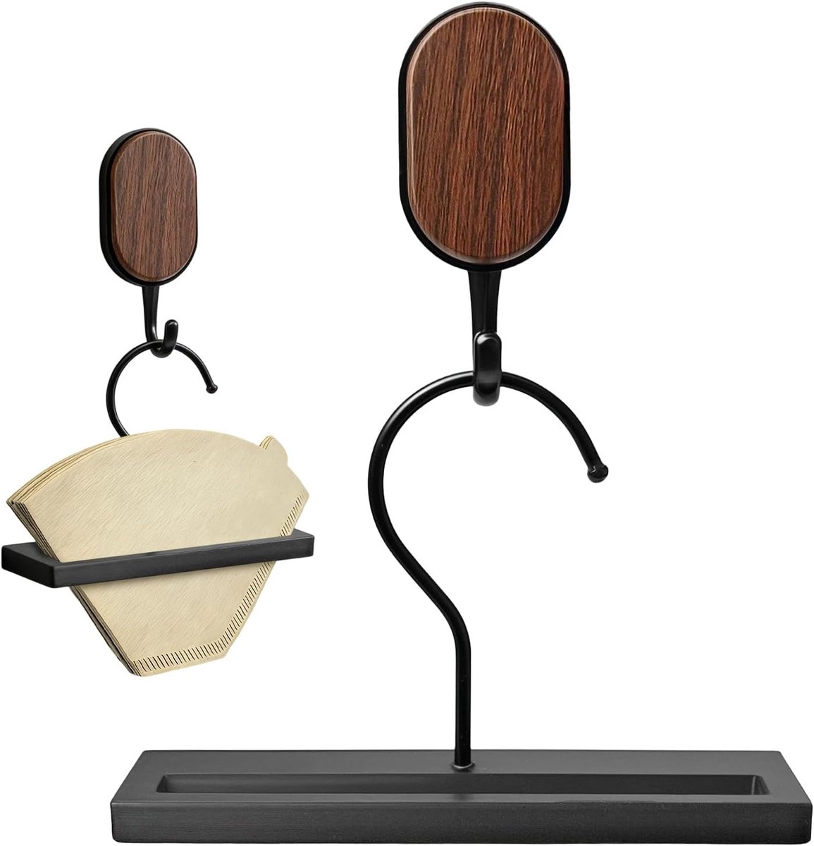 1 stuk koffiefilterhouder, filterzakhouder, koffiefilter opslag zwart, filterhouder/opslag voor alle standaard koffiefilterpapier, geschikt voor keukens, cafés, bars