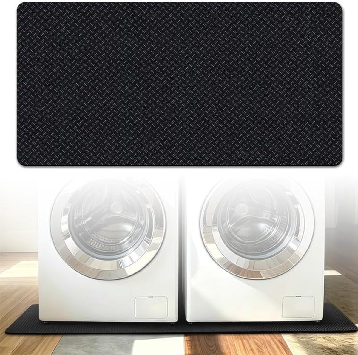 70 x 160 cm, antislipmat, rubberen mat, geluidsisolatie, onderlegger voor wasmachine en droger, dubbelzijdig, siliconen, 5 mm dik, op maat te snijden, waterdicht, koelkast