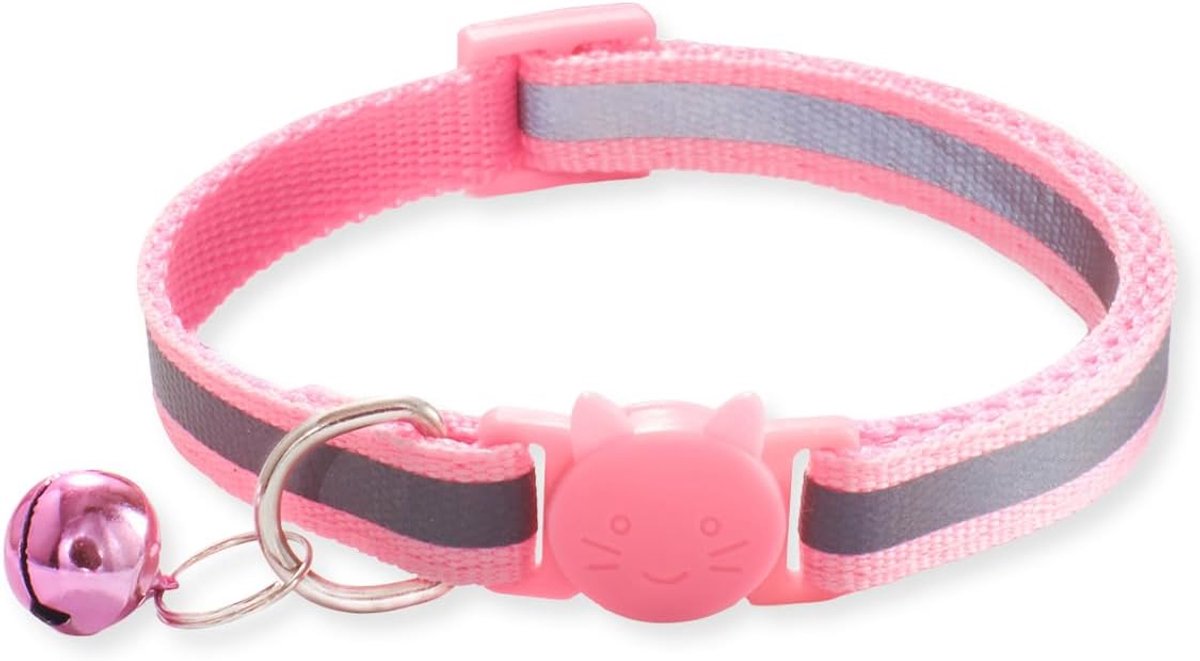 Halsband kat - Katten Halsband - Licht Roze - 18-32 cm - Veiligheidssluiting - Kattenbandje - Kattenriem - Kitten