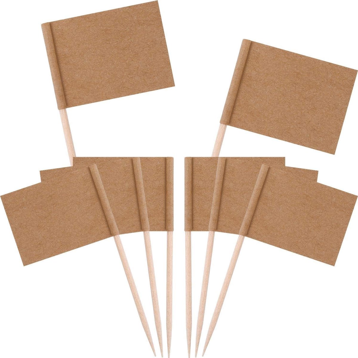 kraftpapier, 100 stuks, kaasmarkers, taartmarkers, kaasetiketten, kraftpapier voor bruiloft, Kerstmis, Holleween Pasen