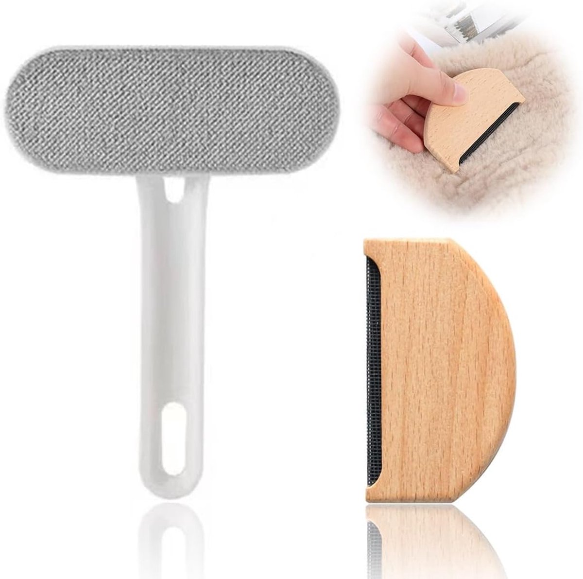2 stuks kasjmier kam, anti-pilling, hoogwaardige pluisverwijderaar, borstel voor wol en kasjmier, kleding, trui, wollen stoffen, sjaals, mantels, zacht, voor stof, duurzaam