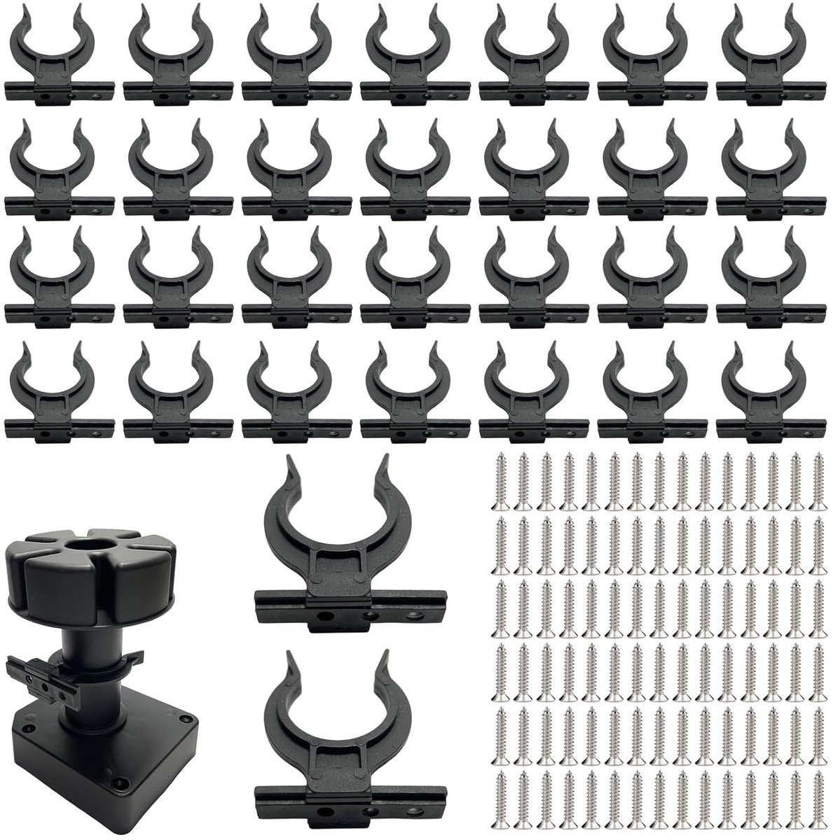 Plinten clips, 30 stuks keukenplint bevestiging strip clips voor plint keuken met 90 schroeven, plint houder bevestigingsclips voor 32-42 mm keukenpoten