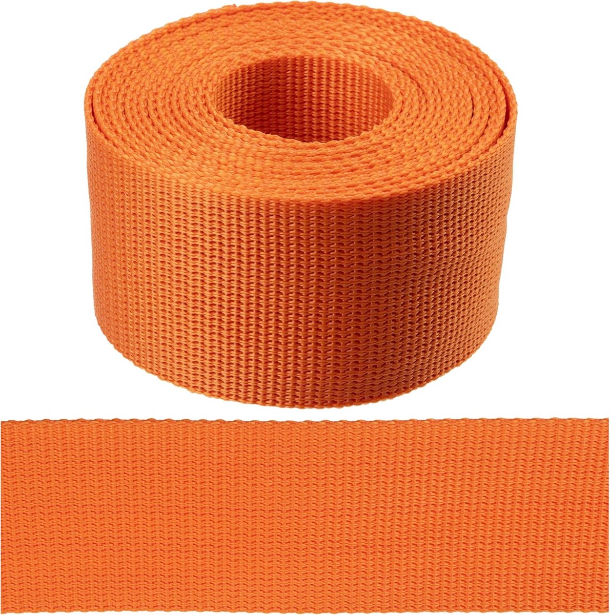 - Polyamide band, kleur oranje, 3 meter | breedte 50 mm | voor naaien, bevestigen, klussen, DIY
