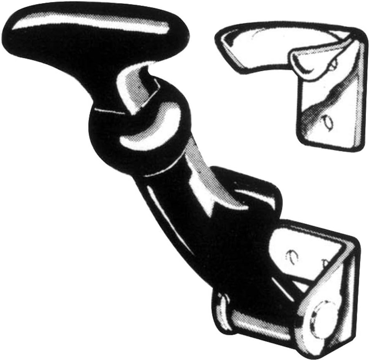 rubberen motorkaphaken 'Small' 65mm