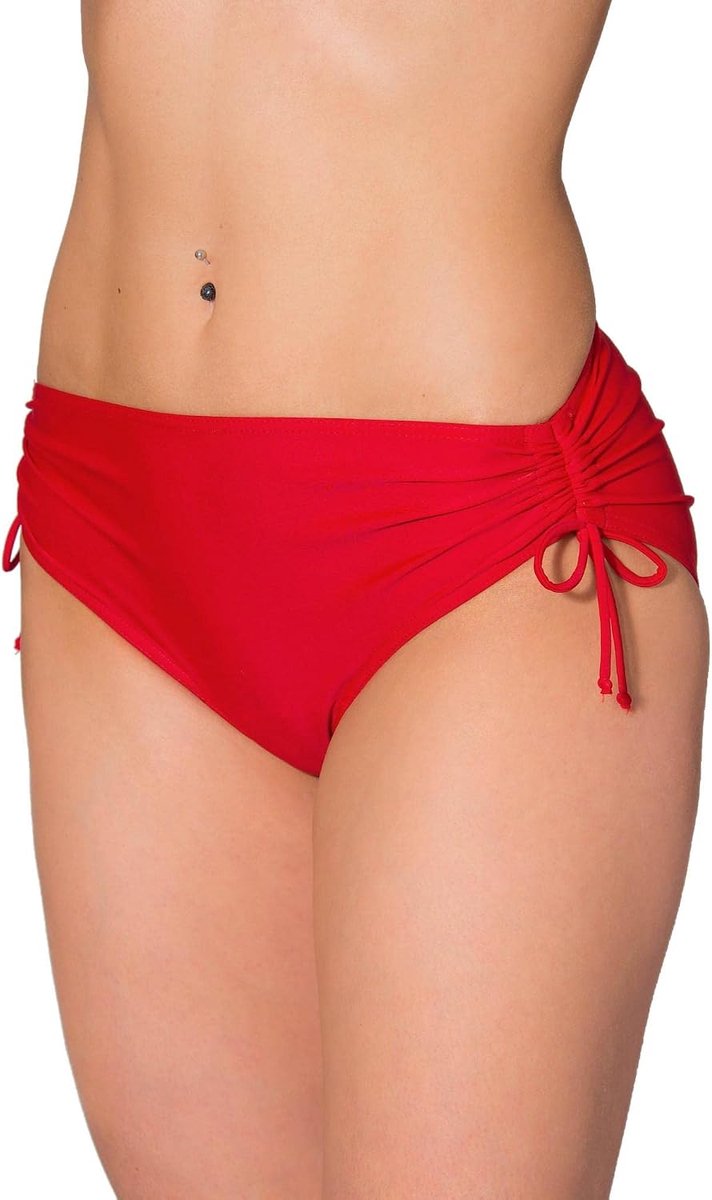 Dames Bikinibroekje met Plooitjes en Touwtjes