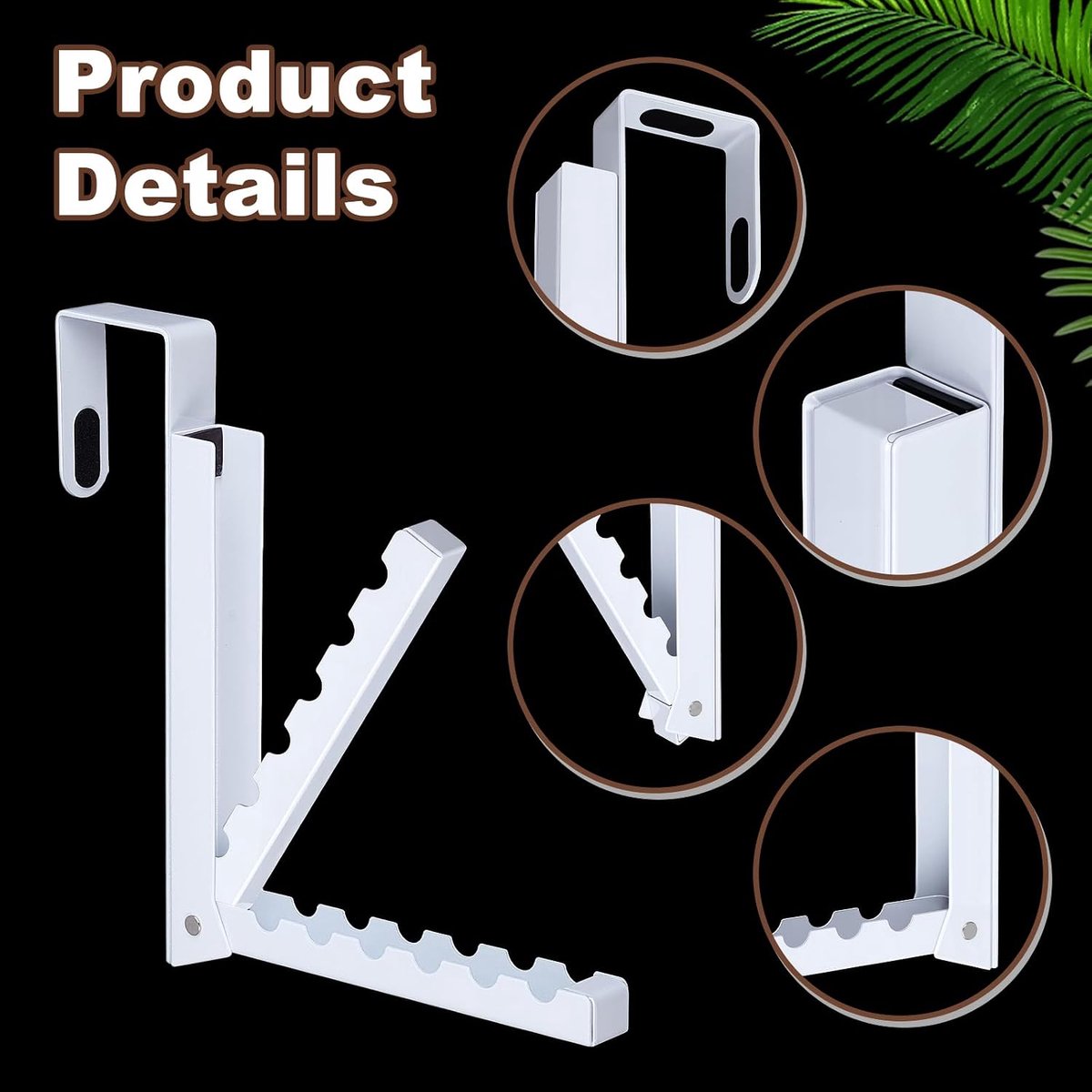 4 stuks over de deurhanger, vouwen over de deur kleding droogrek, opvouwbare hangende kapstok, opvouwbare draagbare kledinghanger haken voor wasgoed badkamer slaapkamer slaapzaal reizen
