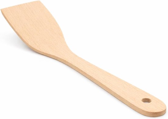 World - 5x Houten spatel 31 x 7 cm - Natuurlijke houten keukenspatel met ergonomische handgreep — afbeelding 3