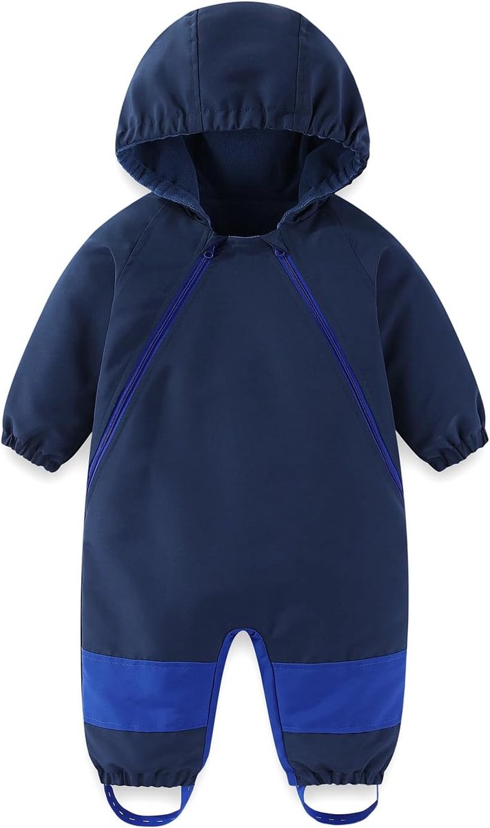 Baby Peuter Fleece Gevoerd Pramsuit Romper Lichtgewicht Waterafstotend 9M-5T