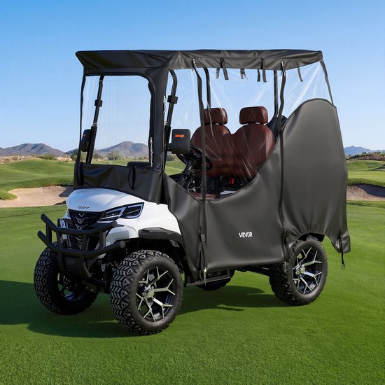VEVOR Golfkarhoes Gemaakt van 420d Oxford-Stof voor 2- en 2+2-Zits Golfkarren, Beschermhoes voor De Meeste Golfkarren van Club Car, Yamaha, Ezgo en Honda, Pvc-Coating en Winddicht Ophangsysteem — afbeelding 2