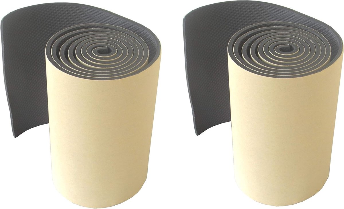 Garage Wand Bumpers, voor Parkeer- en Garages, Industriële Gebouwen en Magazijnen, 200 x 20 x 0,5 cm, zwart (2 stuks)
