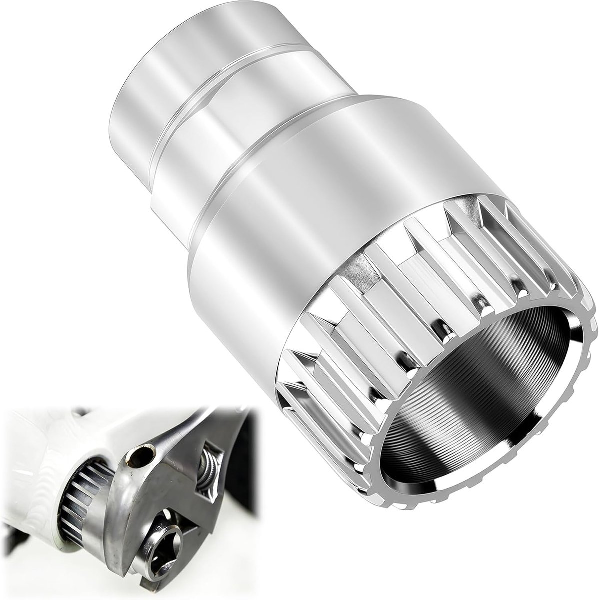 24 mm, universele cranktrekker voor fiets, trapas, anti-slip gereedschap met 1/2 inch steekverbindingen voor montage en demontage van trapaslagers, hoogwaardig