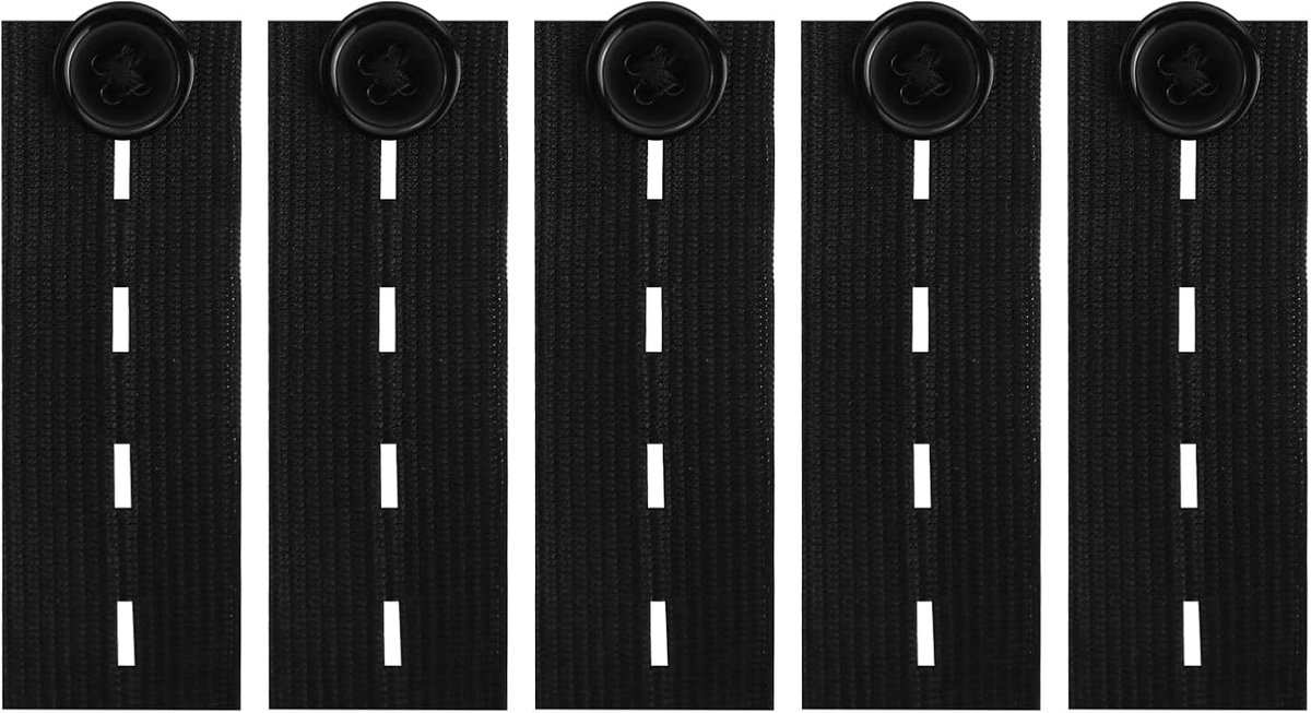 5 stuks elastische bandverlengingen, verstelbare tailleverlengingen, geen naaien nodig, jeansverlengingen voor mannen en vrouwen, voor broeken, jurken en jeans